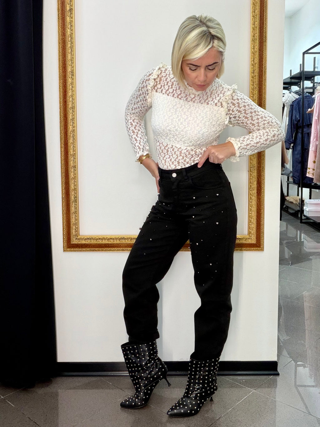 Jeans Borchie Kikisix