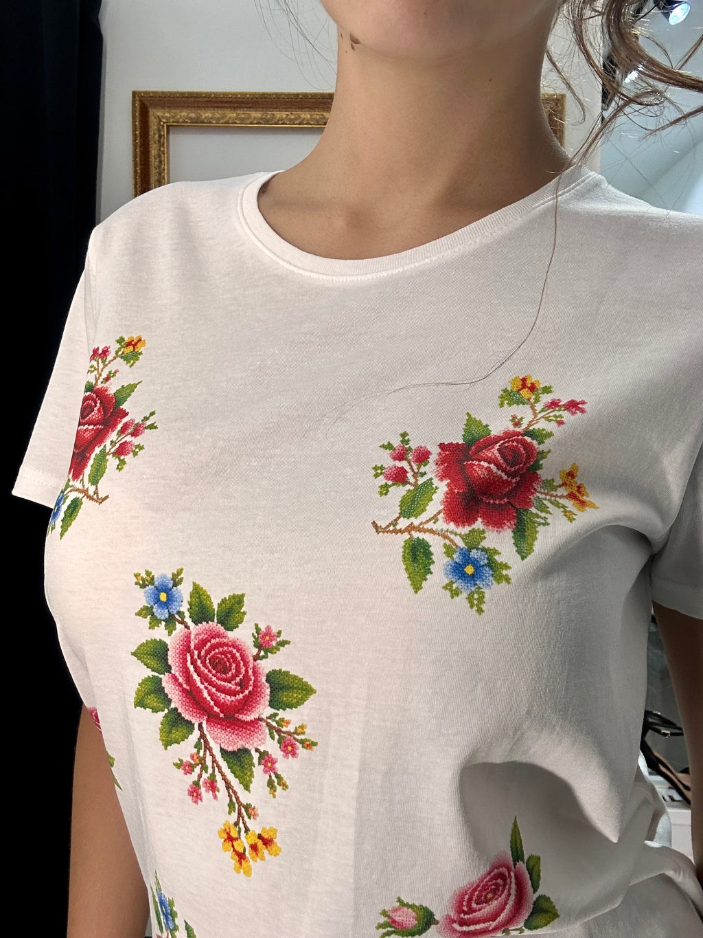 T-shirt Rose Kontatto