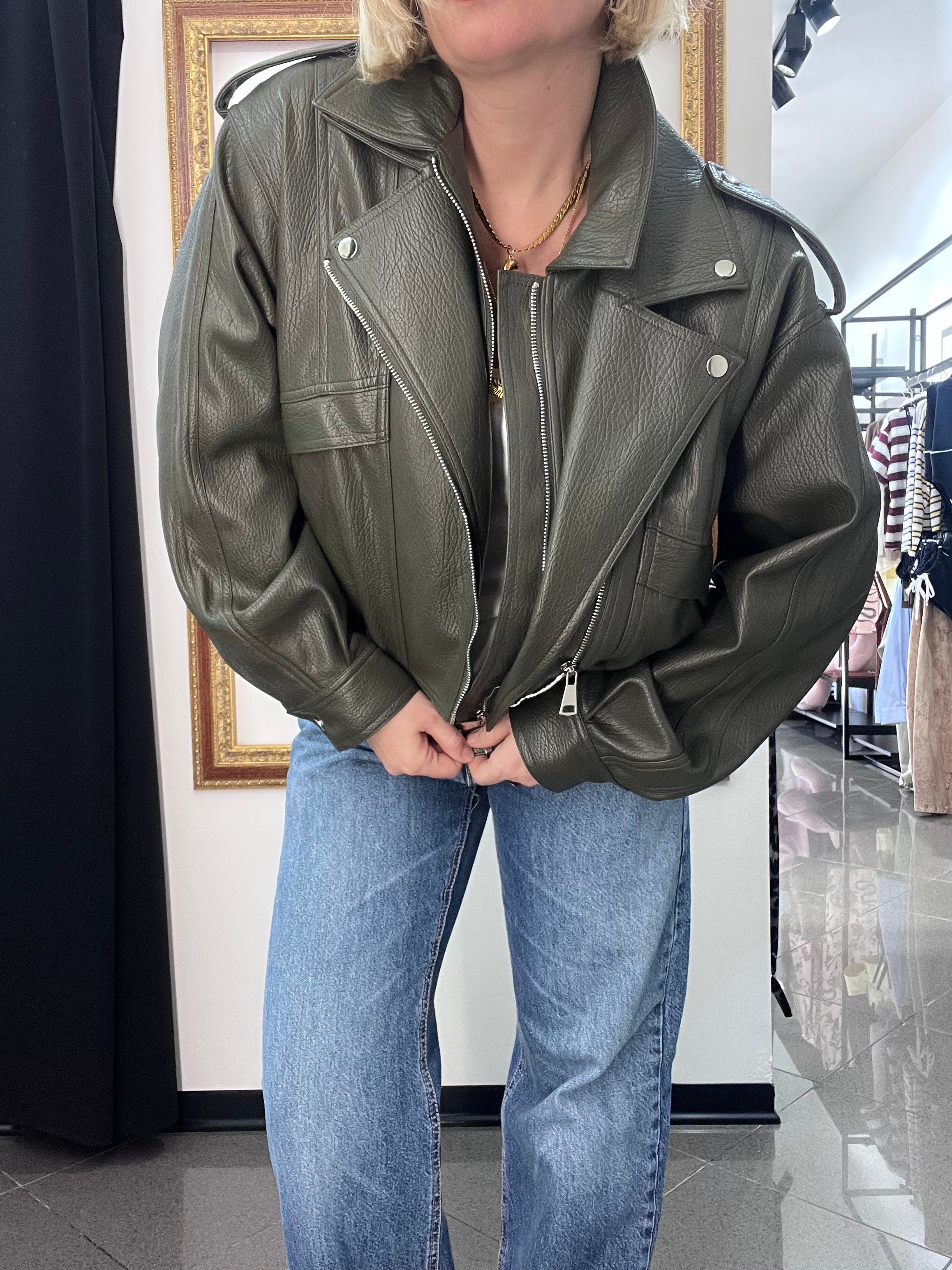 Bomber Ecopelle Kontatto