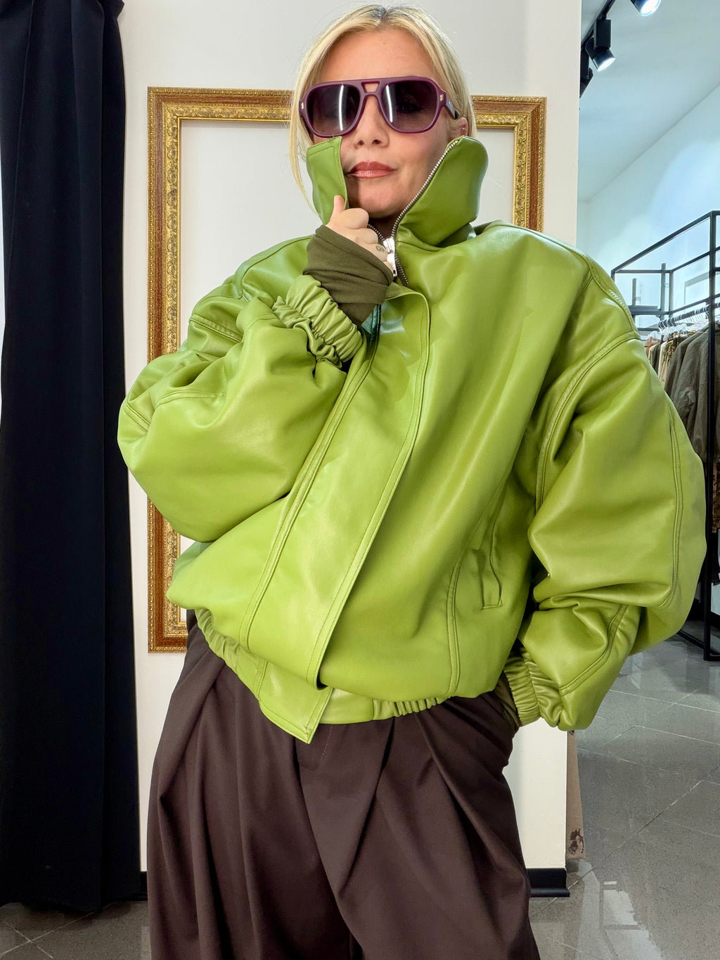 Bomber Pelle Kostumn