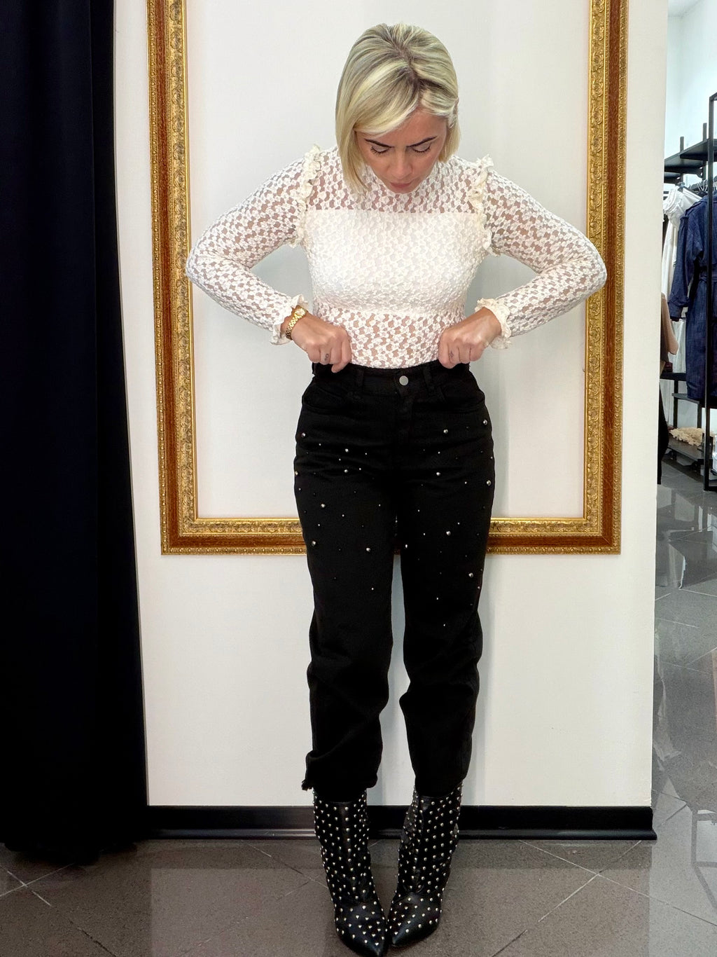 Jeans Borchie Kikisix