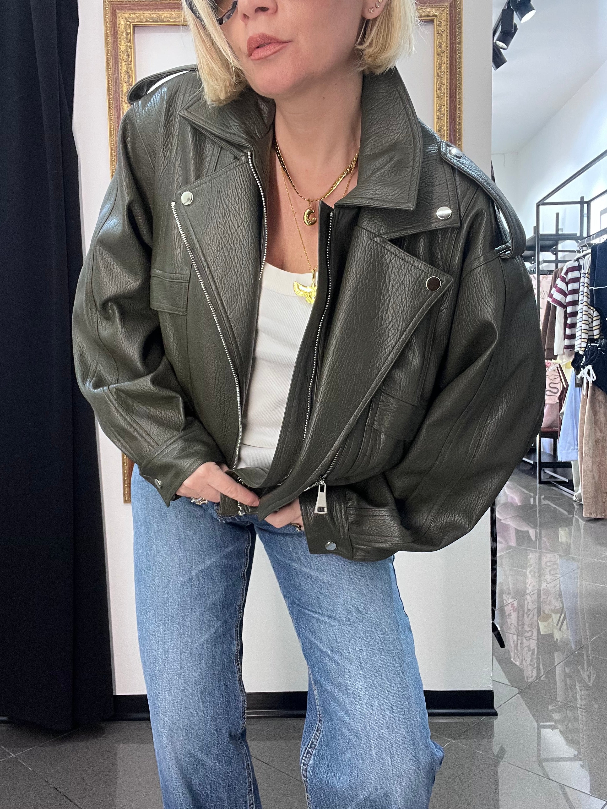 Bomber Ecopelle Kontatto