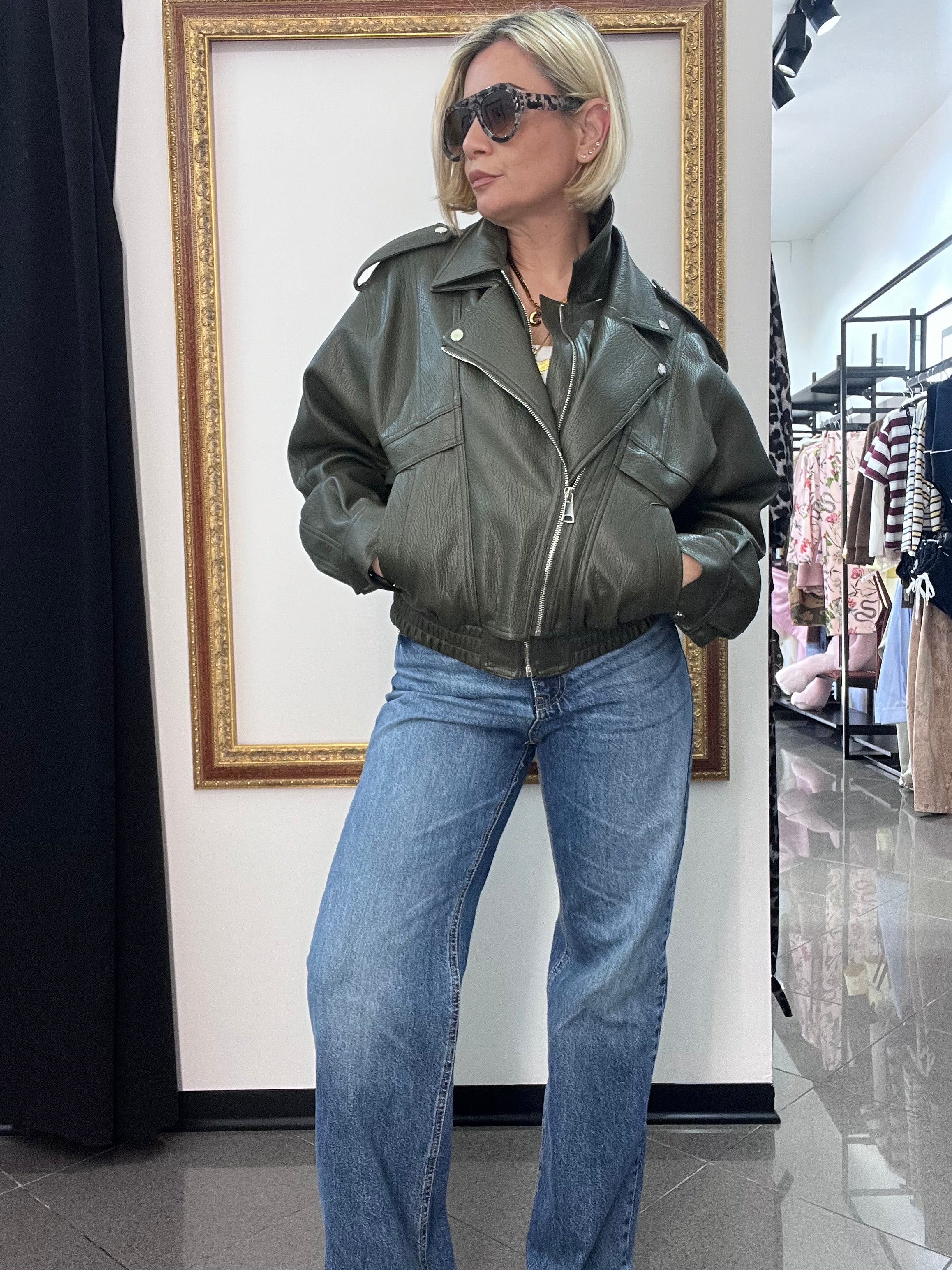 Bomber Ecopelle Kontatto