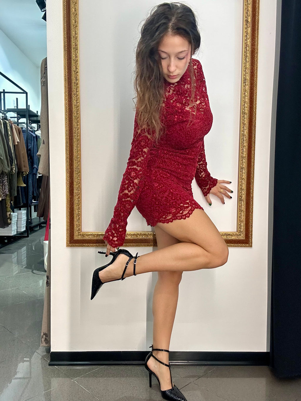 Mini Abito Pizzo Kostum