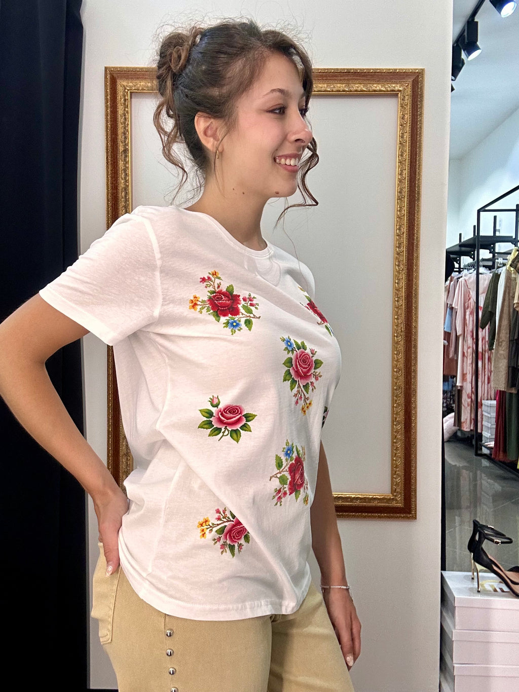 T-shirt Rose Kontatto