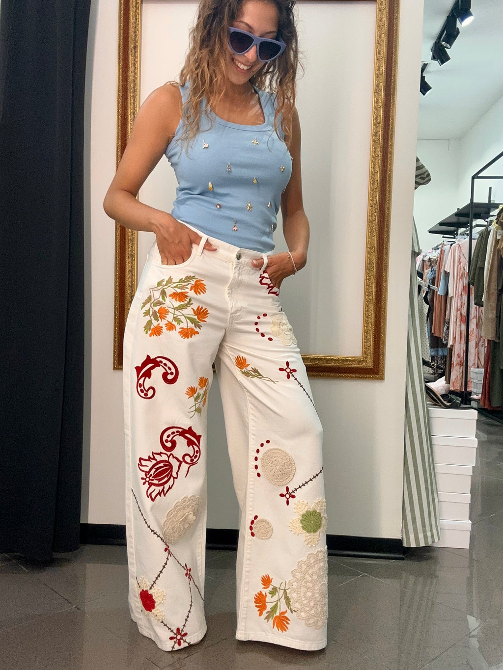 Pantalone Ricamato Kontatto